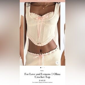 For Love and Lemons Olina Crochet Corset
